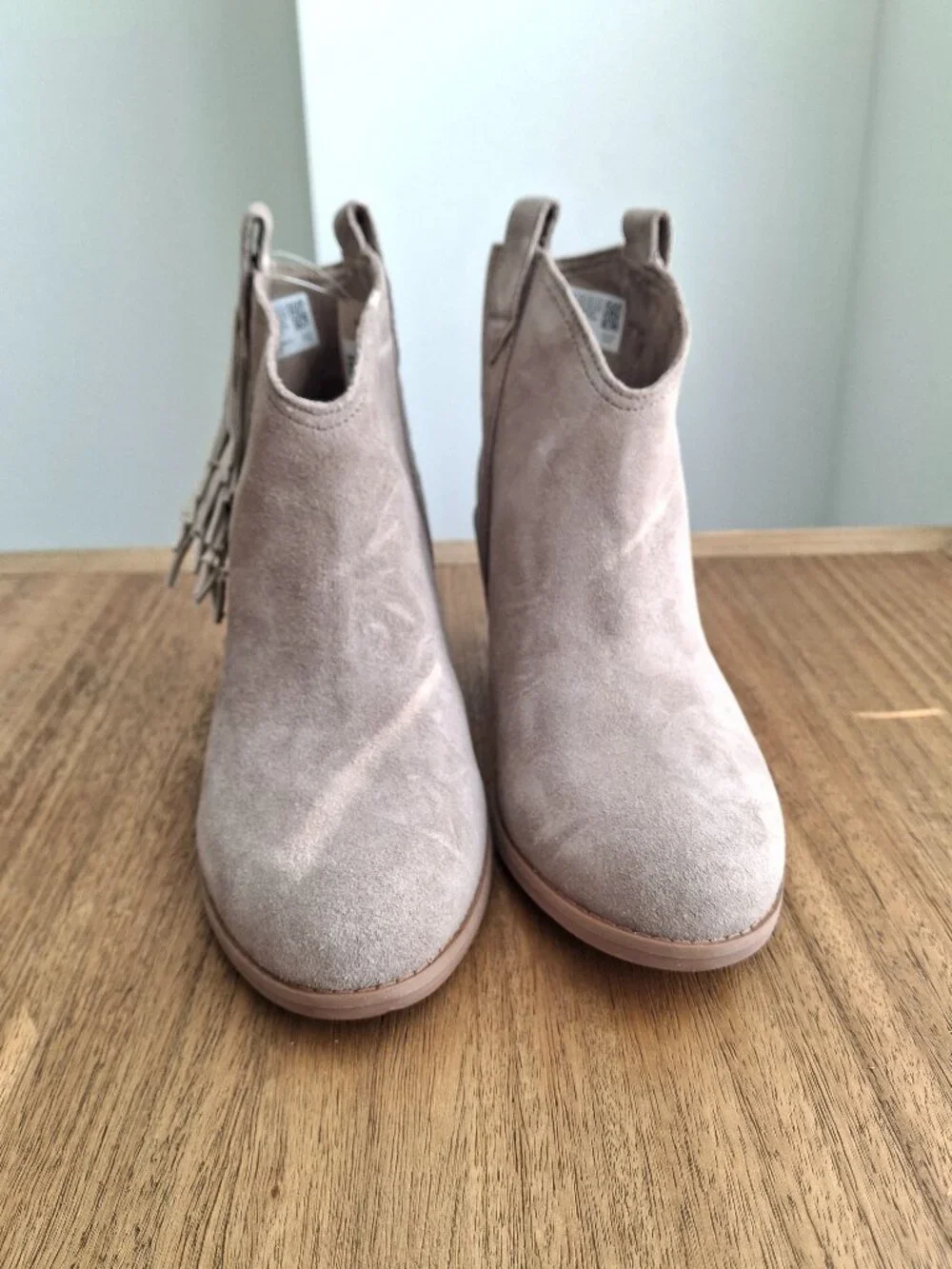 (New) Toms – Constance Heeled‎ Ankle Boots (Dune Suede/Fringe) / Women's 7.5